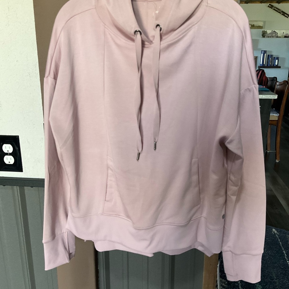 Apana Pale Pink Women's Pullover Hoodie with Kangaroo Pocket